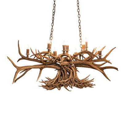 Meyda Tiffany Long Antlers 10 Light 66" Wide Antler Candle Style Chandelier