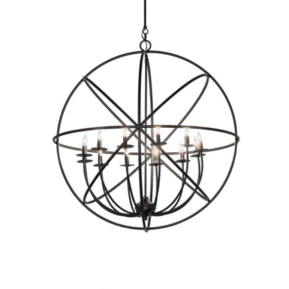 Meyda Tiffany Atom Enerjisi 12 Light 36" Wide Taper Candle Globe Chandelier