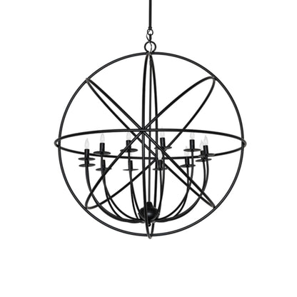 Meyda Tiffany Atom Enerjisi 12 Light 36" Wide Taper Candle Globe Chandelier