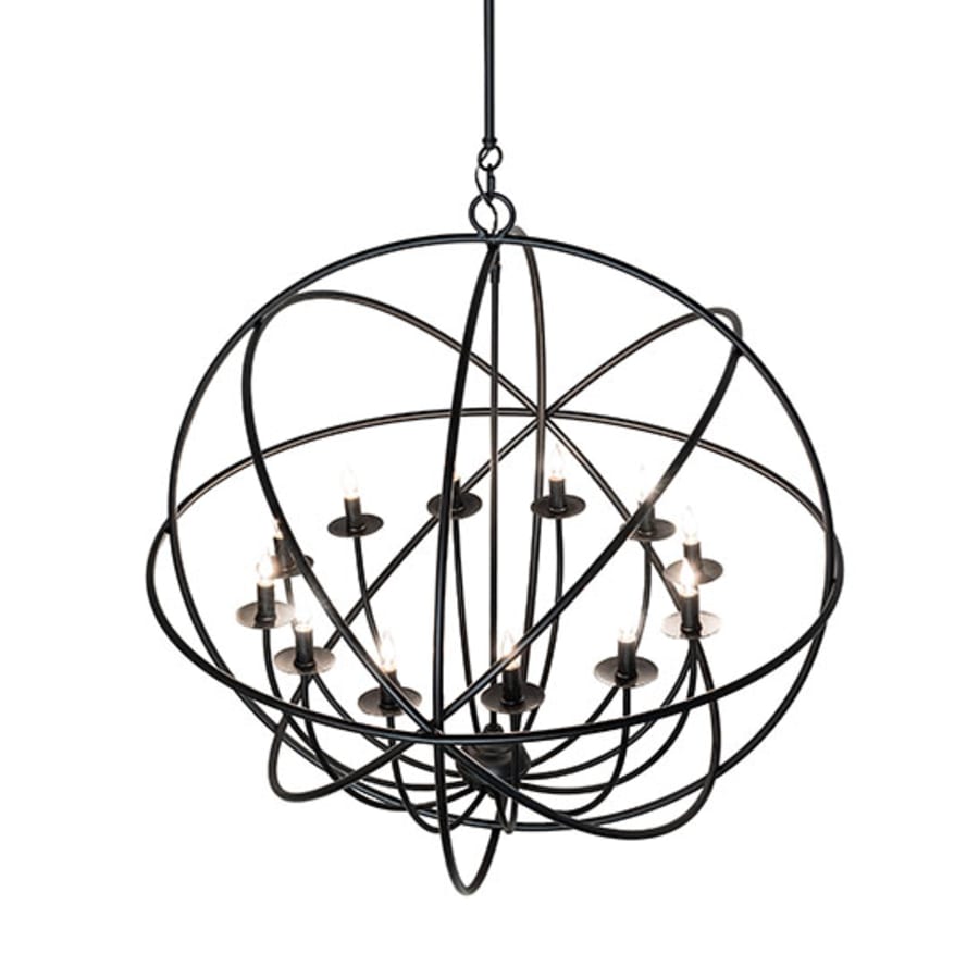 Meyda Tiffany Atom Enerjisi 12 Light 36" Wide Taper Candle Globe Chandelier