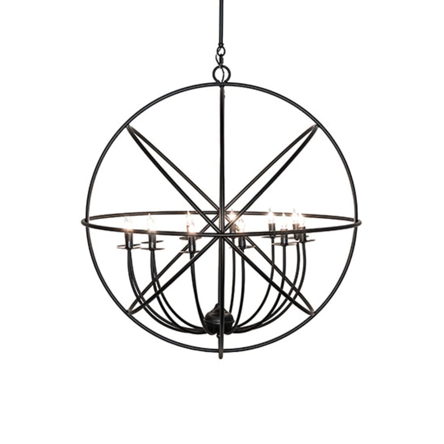 Meyda Tiffany Atom Enerjisi 12 Light 36" Wide Taper Candle Globe Chandelier