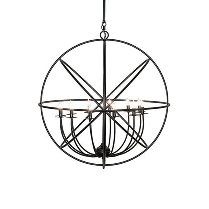 Meyda Tiffany Atom Enerjisi 12 Light 36" Wide Taper Candle Globe Chandelier