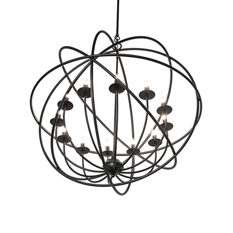 Meyda Tiffany Atom Enerjisi 12 Light 36" Wide Taper Candle Globe Chandelier