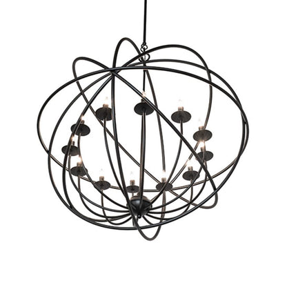 Meyda Tiffany Atom Enerjisi 12 Light 36" Wide Taper Candle Globe Chandelier