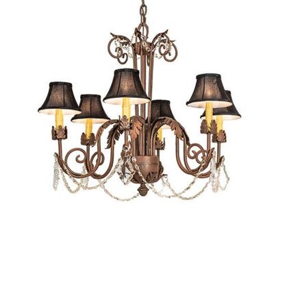 Meyda Tiffany Lindsay 6 Light 30" Wide Crystal Chandelier