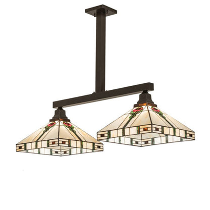 Meyda Tiffany 2 Light 39" Wide Linear Pendant