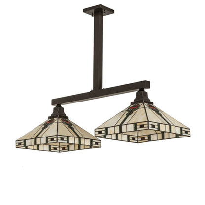 Meyda Tiffany 2 Light 39" Wide Linear Pendant