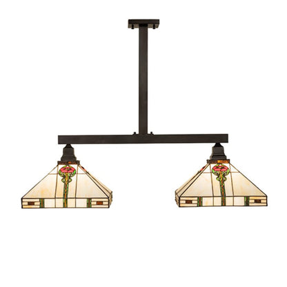 Meyda Tiffany 2 Light 39" Wide Linear Pendant