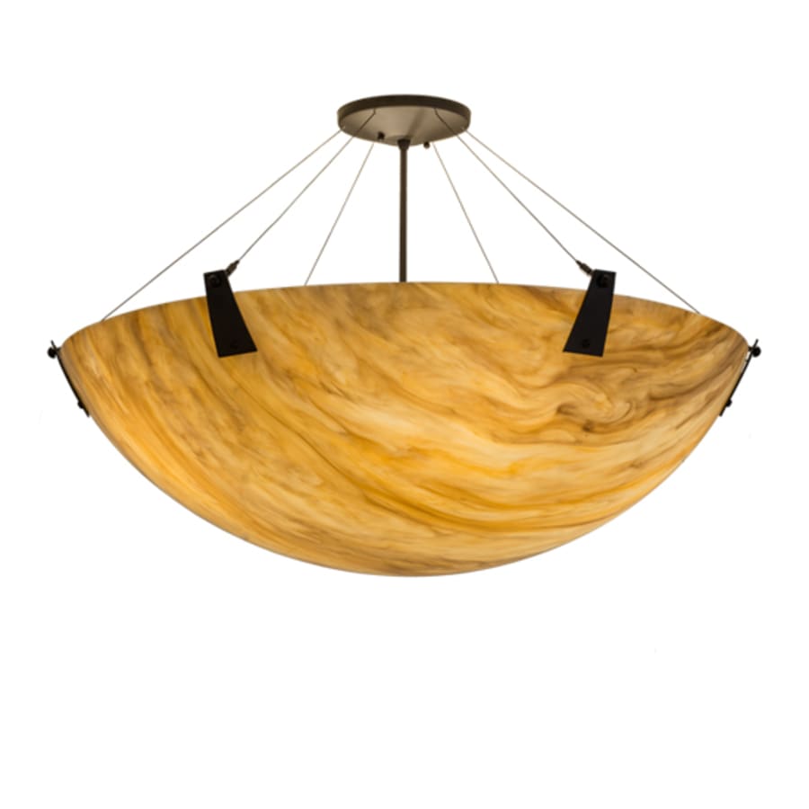 Meyda Tiffany Araneta 4 Light 37" Wide Semi-Flush Bowl Ceiling Fixture - Oil Rubbed Bronze Finish - Medium Bulb Base