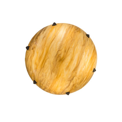 Meyda Tiffany Araneta 4 Light 37" Wide Semi-Flush Bowl Ceiling Fixture - Oil Rubbed Bronze Finish - Medium Bulb Base