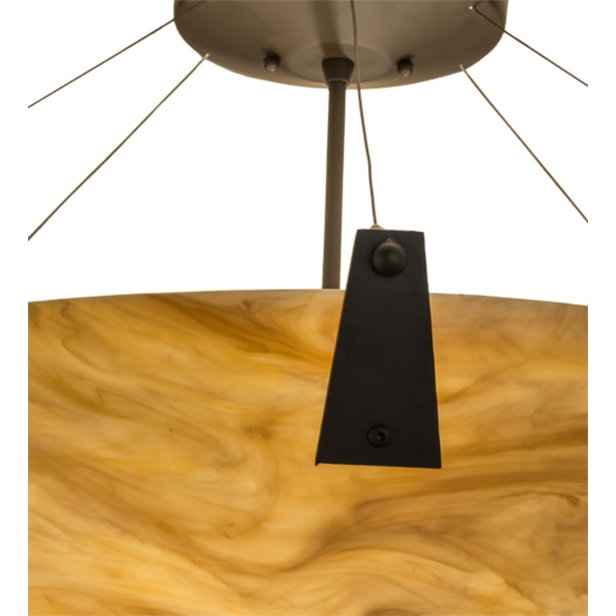 Meyda Tiffany Araneta 4 Light 37" Wide Semi-Flush Bowl Ceiling Fixture - Oil Rubbed Bronze Finish - Medium Bulb Base
