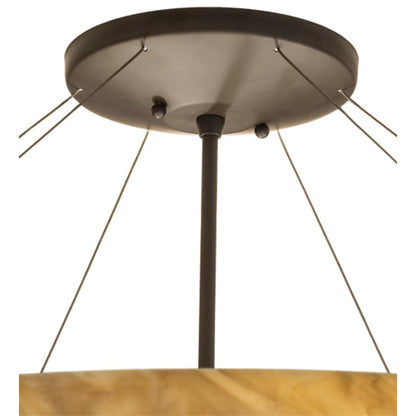 Meyda Tiffany Araneta 4 Light 37" Wide Semi-Flush Bowl Ceiling Fixture - Oil Rubbed Bronze Finish - Medium Bulb Base