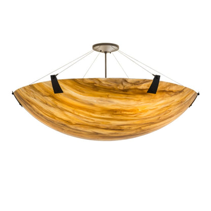 Meyda Tiffany Araneta 6 Light 49" Wide Semi-Flush Bowl Ceiling Fixture - Oil Rubbed Bronze Finish - Medium Bulb Base