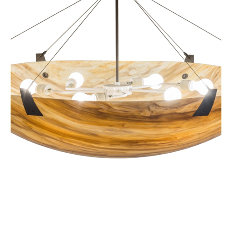 Meyda Tiffany Araneta 6 Light 49" Wide Semi-Flush Bowl Ceiling Fixture - Oil Rubbed Bronze Finish - Medium Bulb Base