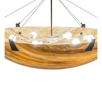 Meyda Tiffany Araneta 6 Light 49" Wide Semi-Flush Bowl Ceiling Fixture - Oil Rubbed Bronze Finish - Medium Bulb Base