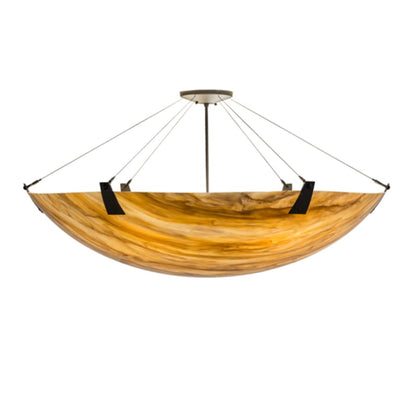 Meyda Tiffany Araneta 6 Light 49" Wide Semi-Flush Bowl Ceiling Fixture - Oil Rubbed Bronze Finish - Medium Bulb Base