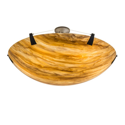 Meyda Tiffany Araneta 6 Light 49" Wide Semi-Flush Bowl Ceiling Fixture - Oil Rubbed Bronze Finish - Medium Bulb Base