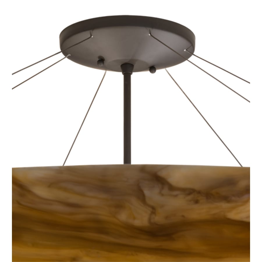 Meyda Tiffany Araneta 6 Light 49" Wide Semi-Flush Bowl Ceiling Fixture - Oil Rubbed Bronze Finish - Medium Bulb Base