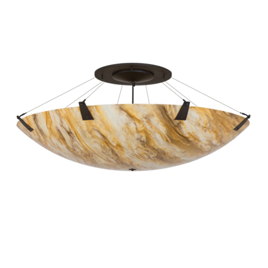 Meyda Tiffany Araneta 12 Light 61" Wide Semi-Flush Bowl Ceiling Fixture - Oil Rubbed Bronze Finish - GU24 Bulb Base