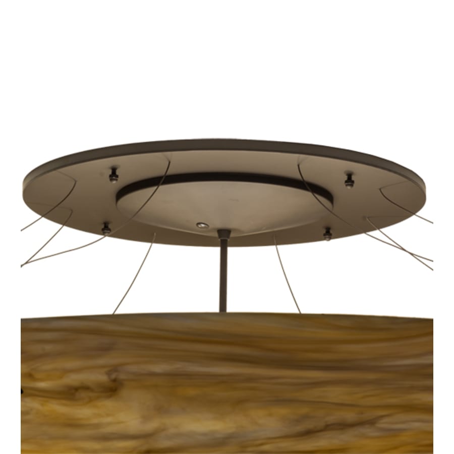 Meyda Tiffany Araneta 12 Light 61" Wide Semi-Flush Bowl Ceiling Fixture - Oil Rubbed Bronze Finish - GU24 Bulb Base