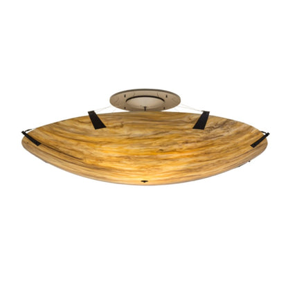 Meyda Tiffany Araneta 14 Light 72" Wide Semi-Flush Bowl Ceiling Fixture - Oil Rubbed Bronze Finish - Medium Bulb Base