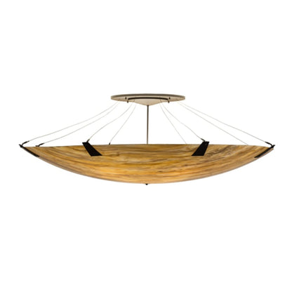 Meyda Tiffany Araneta 14 Light 72" Wide Semi-Flush Bowl Ceiling Fixture - Oil Rubbed Bronze Finish - Medium Bulb Base