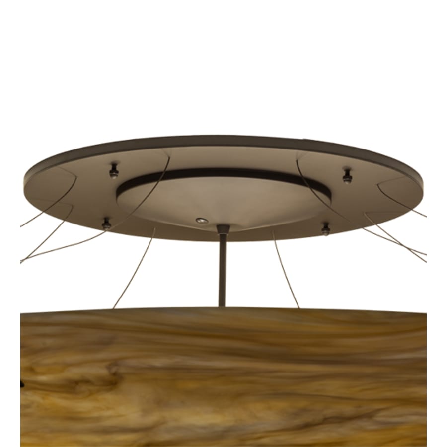 Meyda Tiffany Araneta 14 Light 72" Wide Semi-Flush Bowl Ceiling Fixture - Oil Rubbed Bronze Finish - Medium Bulb Base