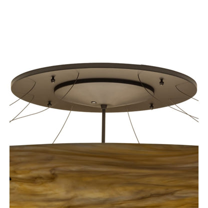 Meyda Tiffany Araneta 14 Light 72" Wide Semi-Flush Bowl Ceiling Fixture - Oil Rubbed Bronze Finish - Medium Bulb Base
