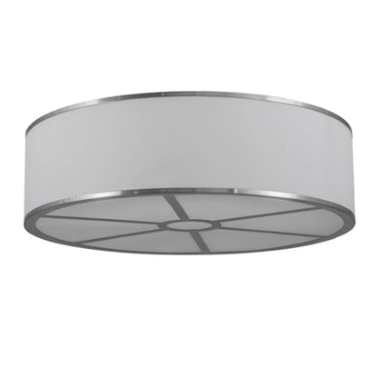 Meyda Tiffany Cilindro 6 Light 36" Wide Semi-Flush Drum Ceiling Fixture - Chrome Finish - Medium Bulb Base