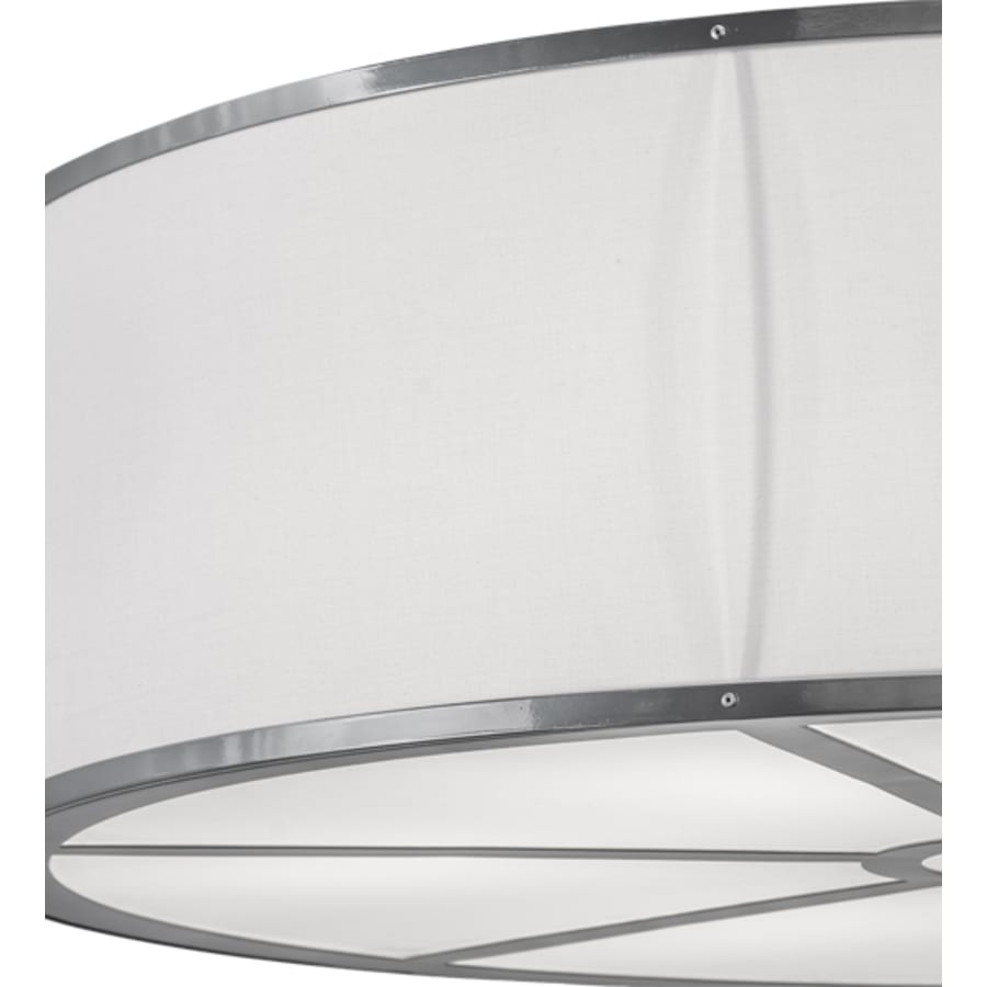 Meyda Tiffany Cilindro 6 Light 36" Wide Semi-Flush Drum Ceiling Fixture - Chrome Finish - Medium Bulb Base