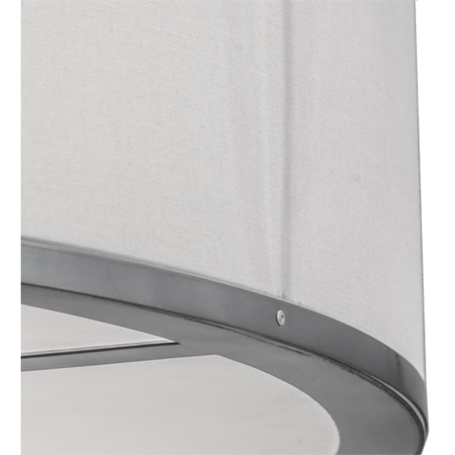 Meyda Tiffany Cilindro 6 Light 36" Wide Semi-Flush Drum Ceiling Fixture - Chrome Finish - Medium Bulb Base