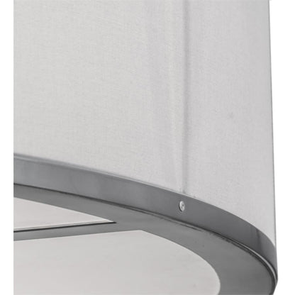 Meyda Tiffany Cilindro 6 Light 36" Wide Semi-Flush Drum Ceiling Fixture - Chrome Finish - Medium Bulb Base