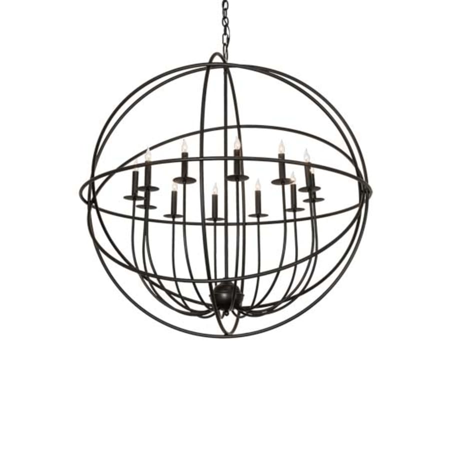Meyda Tiffany Atom Enerjisi 12 Light 42" Wide Taper Candle Globe Chandelier