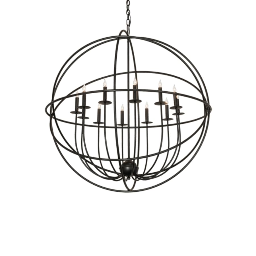 Meyda Tiffany Atom Enerjisi 12 Light 42" Wide Taper Candle Globe Chandelier