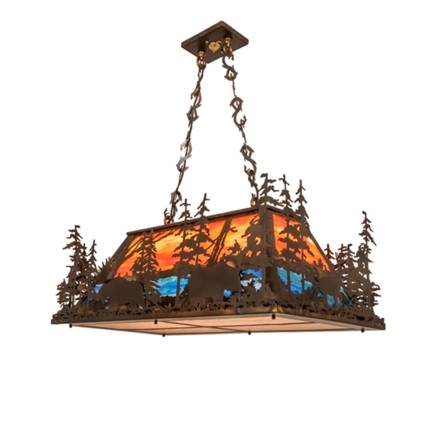Meyda Tiffany 6 Light 36" Wide Abstract Linear Pendant