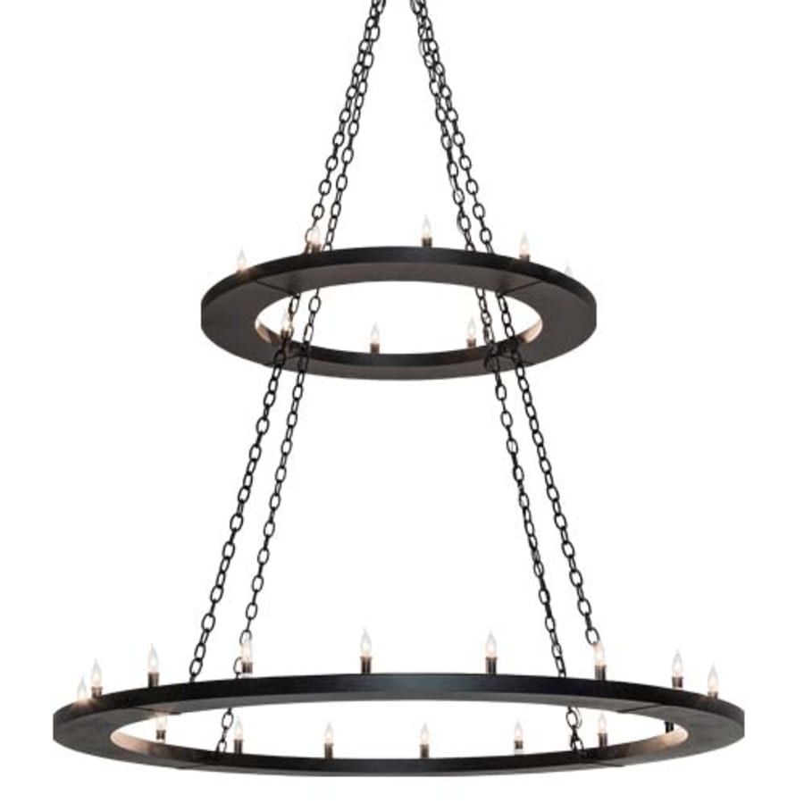 Meyda Tiffany Loxley 28 Light 60" Wide Taper Candle Ring Chandelier