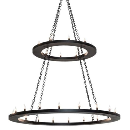 Meyda Tiffany Loxley 28 Light 60" Wide Taper Candle Ring Chandelier