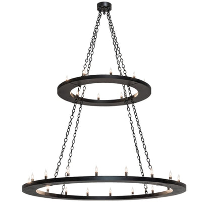 Meyda Tiffany Loxley 28 Light 60" Wide Taper Candle Ring Chandelier