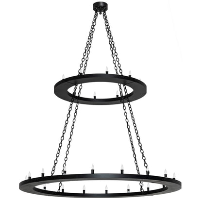 Meyda Tiffany Loxley 28 Light 60" Wide Taper Candle Ring Chandelier