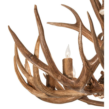 Meyda Tiffany Antlers 8 Light 34" Wide Antler Candle Style Chandelier
