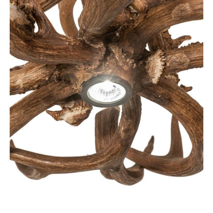 Meyda Tiffany Antlers 8 Light 34" Wide Antler Candle Style Chandelier