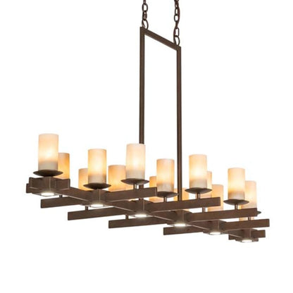 Meyda Tiffany Dante 16 Light 72" Wide Linear Chandelier