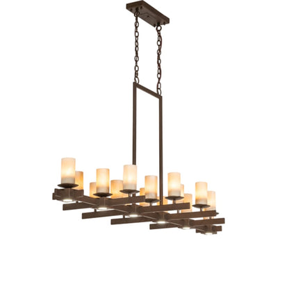 Meyda Tiffany Dante 16 Light 72" Wide Linear Chandelier