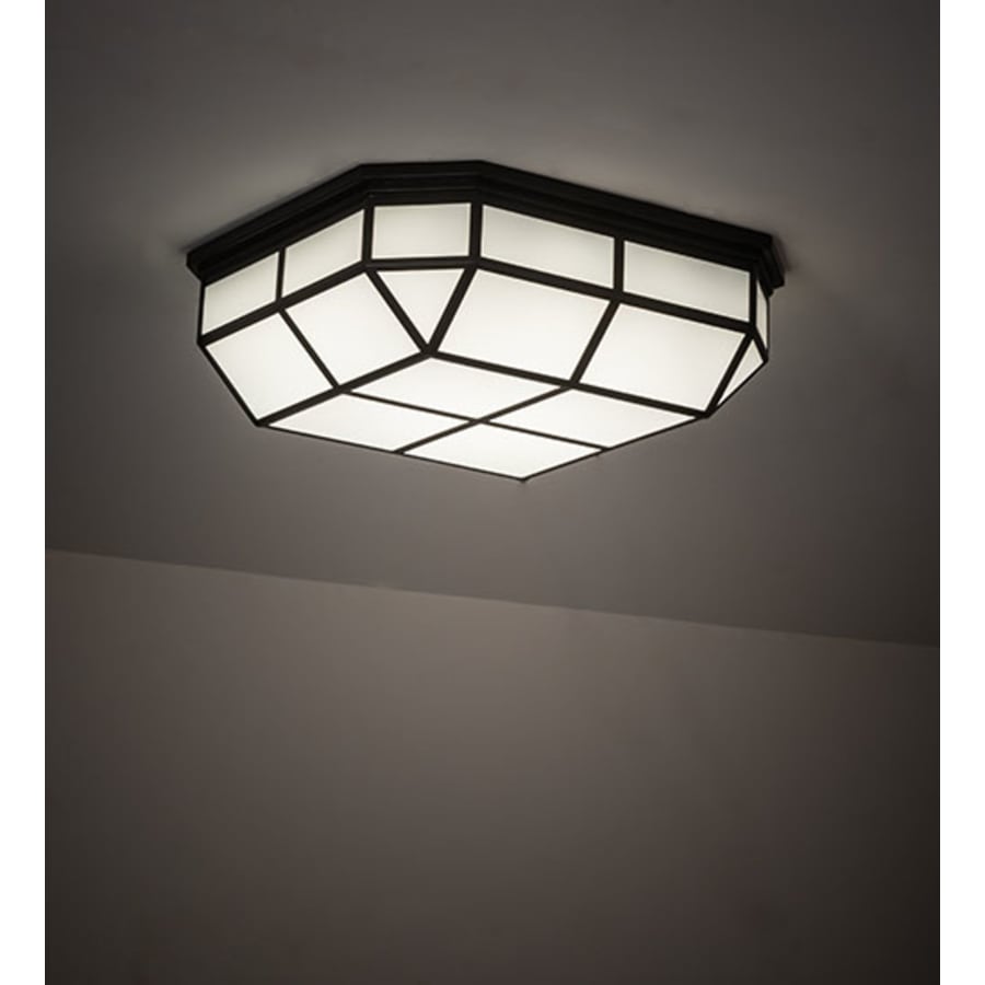 Meyda Tiffany Gibbon 25-1/2" Square LED Flush Mount Ceiling Fixture