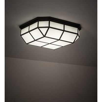 Meyda Tiffany Gibbon 25-1/2" Square LED Flush Mount Ceiling Fixture