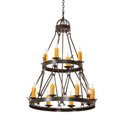 Meyda Tiffany Lakeshore 12 Light 36" Wide Taper Candle Style Chandelier