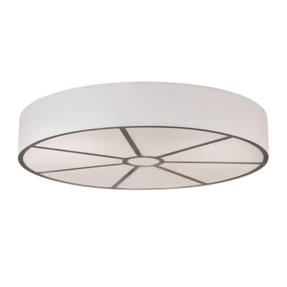 Meyda Tiffany Cilindro 10 Light 60" Wide Semi-Flush Drum Ceiling Fixture - Nickel Finish - Medium Bulb Base