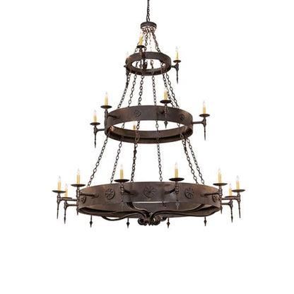 Meyda Tiffany Warwick 21 Light 72" Wide Taper Candle Style Chandelier