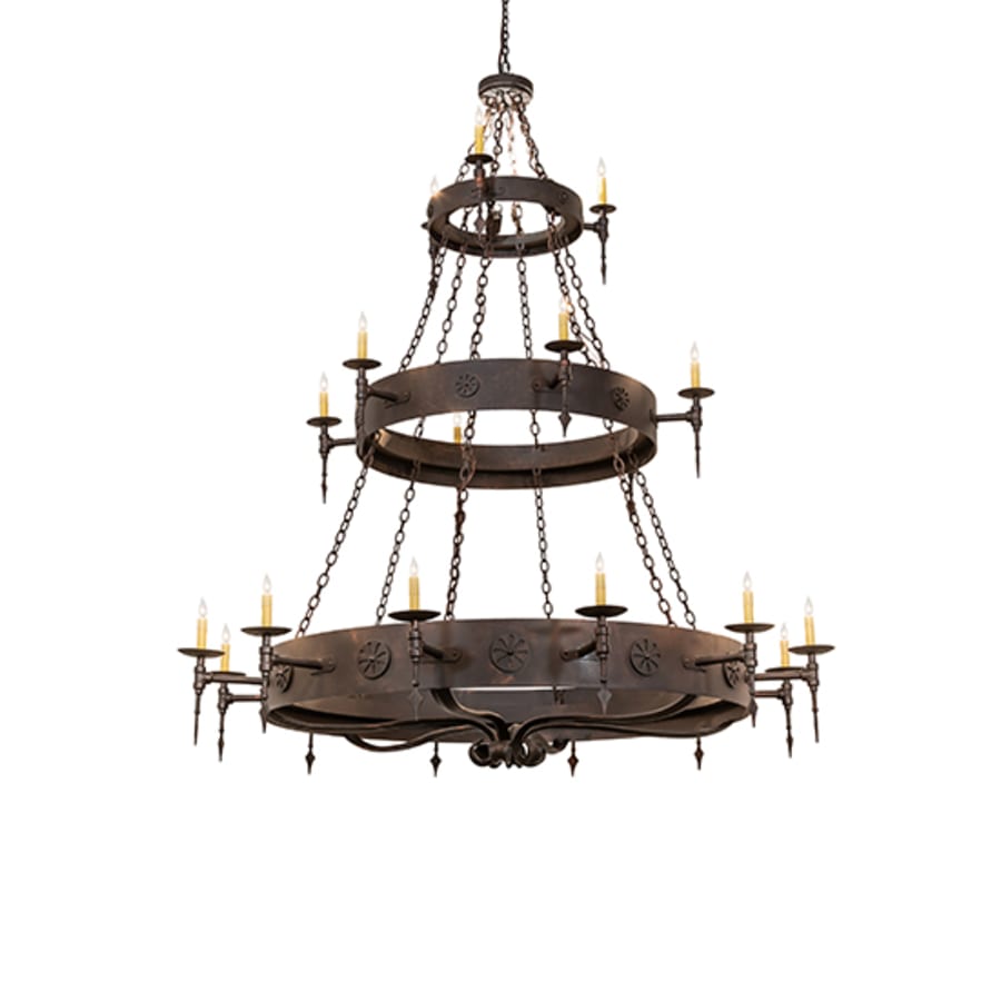 Meyda Tiffany Warwick 21 Light 72" Wide Taper Candle Style Chandelier