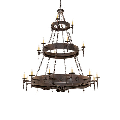 Meyda Tiffany Warwick 21 Light 72" Wide Taper Candle Style Chandelier